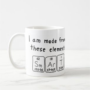 Smart periodic table name mug
