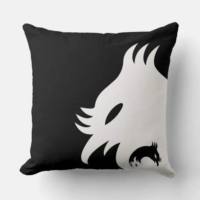Smart Phoenix Throw Pillow (Front)