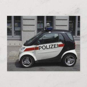 Smart Polizei Auto Postcard