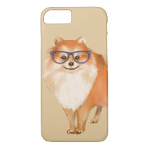 Smart Pomeranian Puppy (Background Colour Editable
