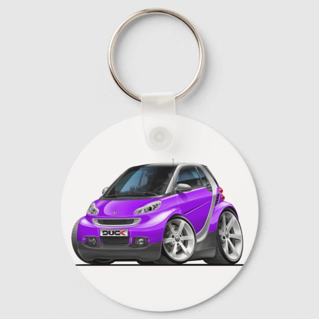 Smart Purple Car Keychain (Front)