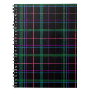 Smart Purple Green Tartan Notebook