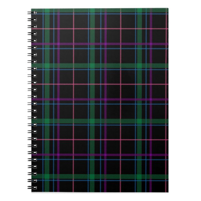 Smart Purple Green Tartan Notebook (Front)