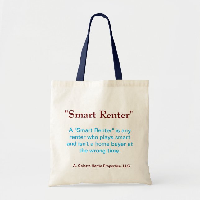 Smart Renter Tote- Design 1 Tote Bag (Front)