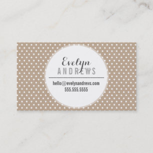 SMART SIMPLE SPOT mini polka dot eco kraft white Business Card