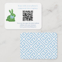 Smart Topiary Rabbit QR Code Baby Shower Registry