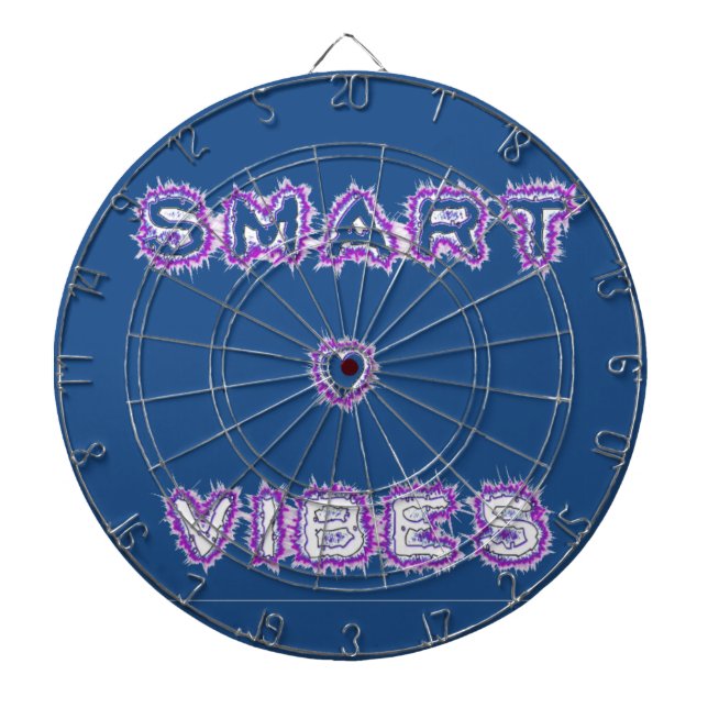 Smart Vibes Quote Text Art Design Dartboard (Front)