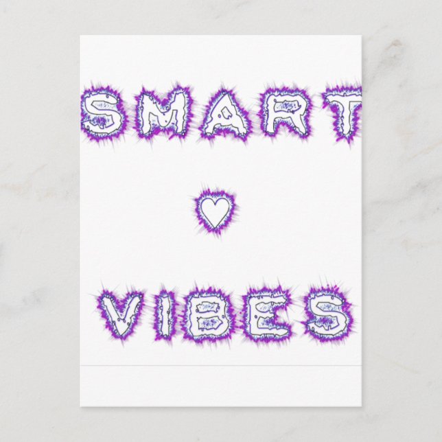 Smart Vibes Quote Text Art Design Postcard (Front)