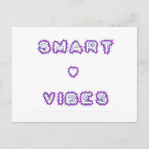 Smart Vibes Quote Text Art Design Postcard