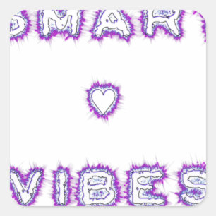 Smart Vibes Quote Text Art Design Square Sticker
