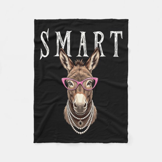 Smart With Gles Funny Sayings Smart-- Fleece Blanket (Front)