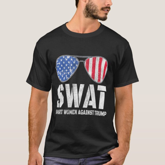Smart Women Against Trump Funny Anti-trump 2024  T-Shirt (Front)