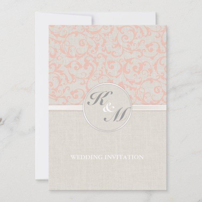 SmartElegance Coral Faire-part de mariage (P) (Devant)