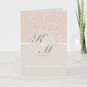 SmartElegance Coral Wedding Invitation