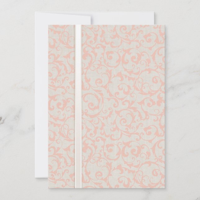 SmartElegance Coral Wedding Invitation (P) (Front)