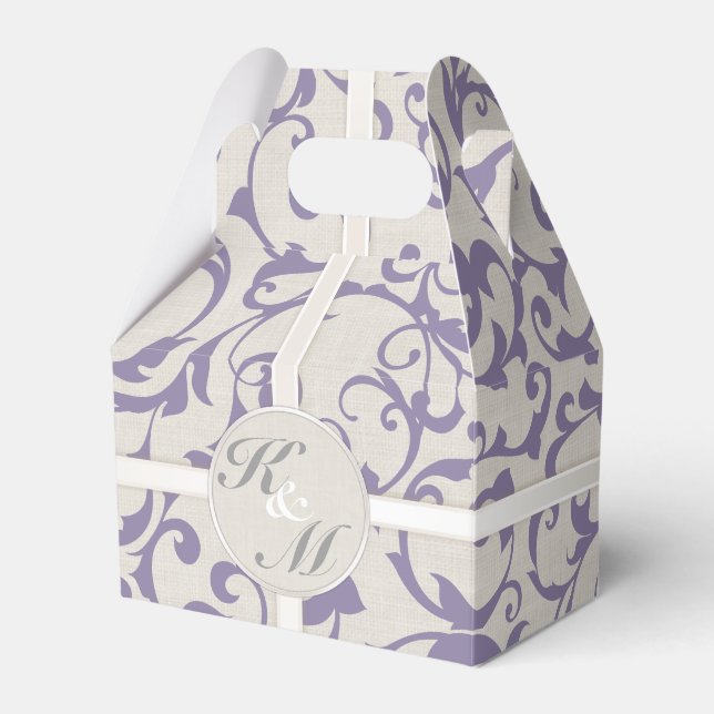 SmartElegance Lavender Wedding Collection Favor Box (Front Side)