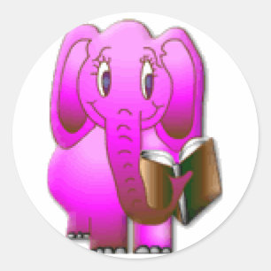 Smarter Elephant Classic Round Sticker