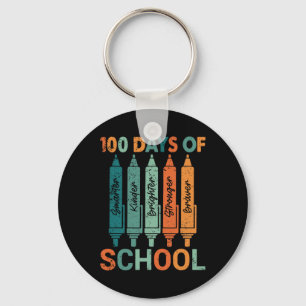 Smarter Kinder Stronger Brighter 100 Days Of Schoo Keychain