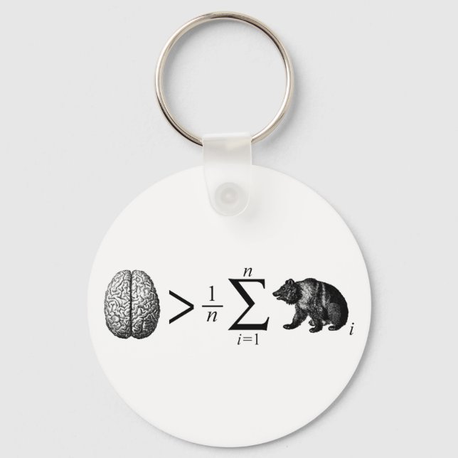 Smarter Than The Average Bear Keychain (Front)