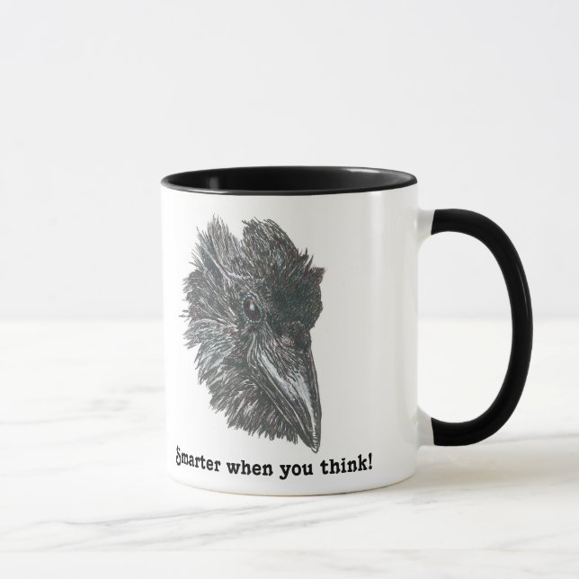 Smarter When You Think Raven Mug (Right)