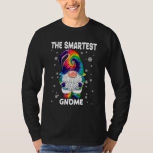 Smartest Gnome Merry Christmas Tie Dye Pyjamas T-Shirt