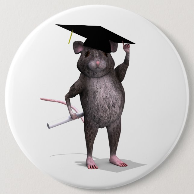 Smartest Rat In Town 6 Inch Round Button (Front)
