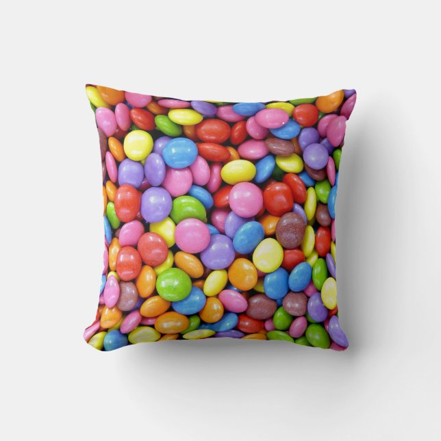 Smarties Background Throw Pillow (Front)