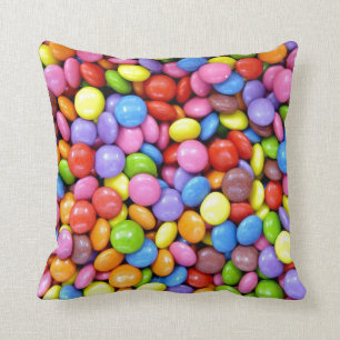 Smarties Background Throw Pillow