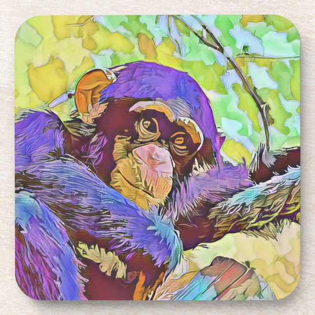 smartmix animal - chimpanzee 3 coaster (Front)