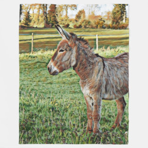 smartmix animal- donkey 1 fleece blanket