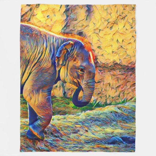smartmix animal- elephant baby fleece blanket (Front)
