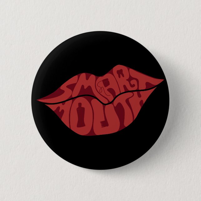 Smartmouth 2 Inch Round Button (Front)