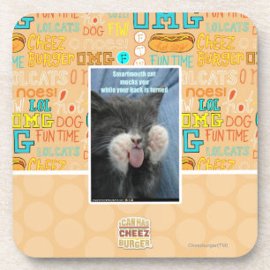 Smartmouth cat coaster