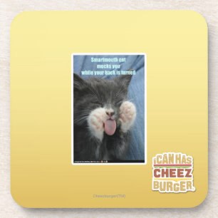 Smartmouth cat coaster