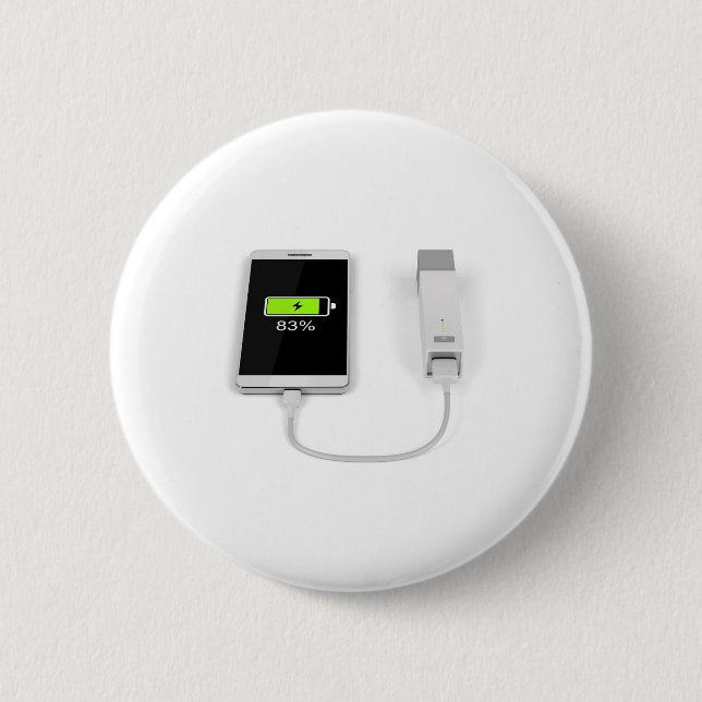 Smartphone charging with power bank 2 inch round button (Front)