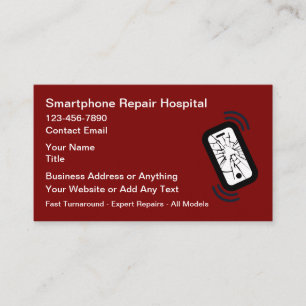 Smartphone Repair Shop Simple Business Card