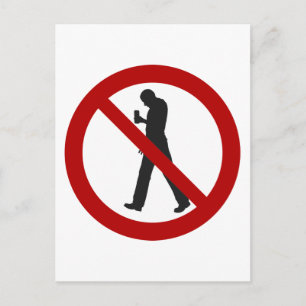 Smartphone Zombies Forbidden Postcard