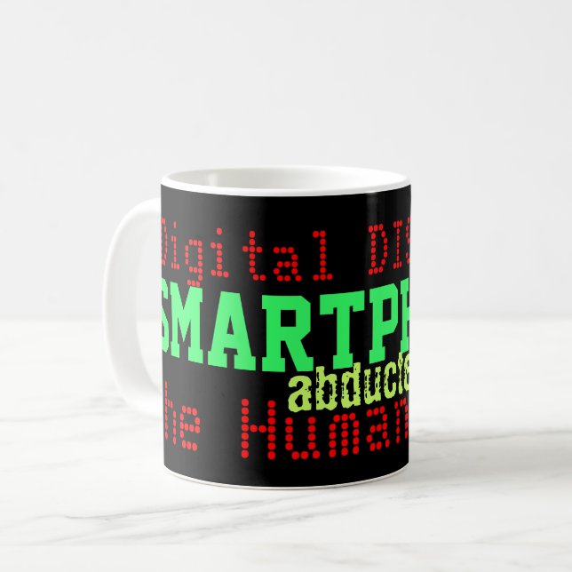 Smartphones Digital Distress Humour Mug (Front Left)