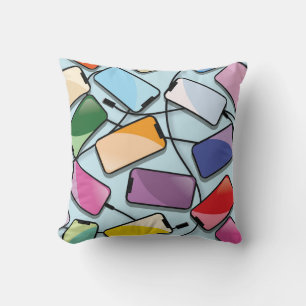 Smartphones with a notch throw pillow