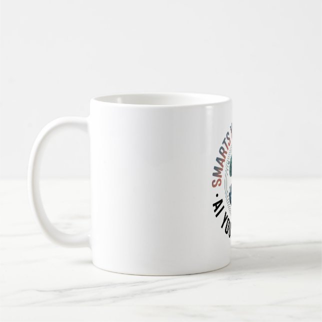 Smarts You Can Feel – AI Brain Futuristic Design Coffee Mug (Left)