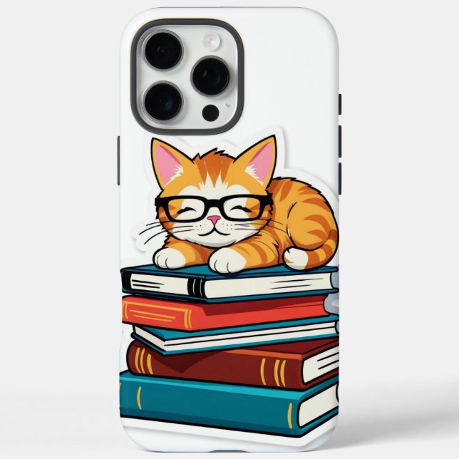 Smarty Cat on a Stack Case-Mate iPhone Case (Back)