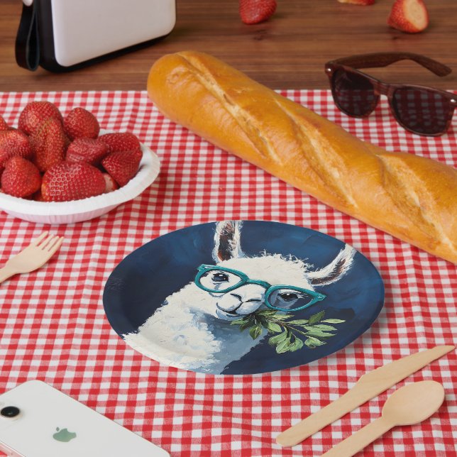 Smarty Llama Chic Paper Plate (Picnic)