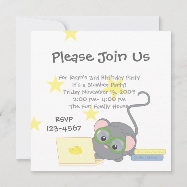 Smarty Mouse Invitation (Front)