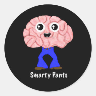 Smarty Pants Brain Classic Round Sticker