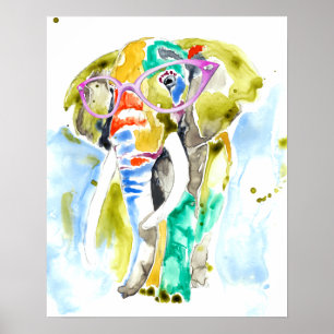 Smarty-Pants Elephant Poster