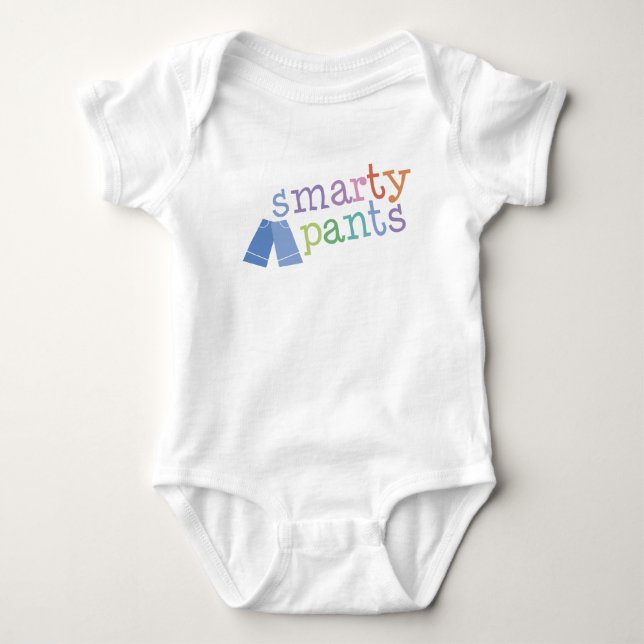 Smarty Pants Funny Baby Bodysuit (Front)