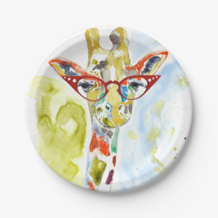 Smarty-Pants Giraffe Paper Plate