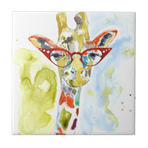 Smarty-Pants Giraffe Tile