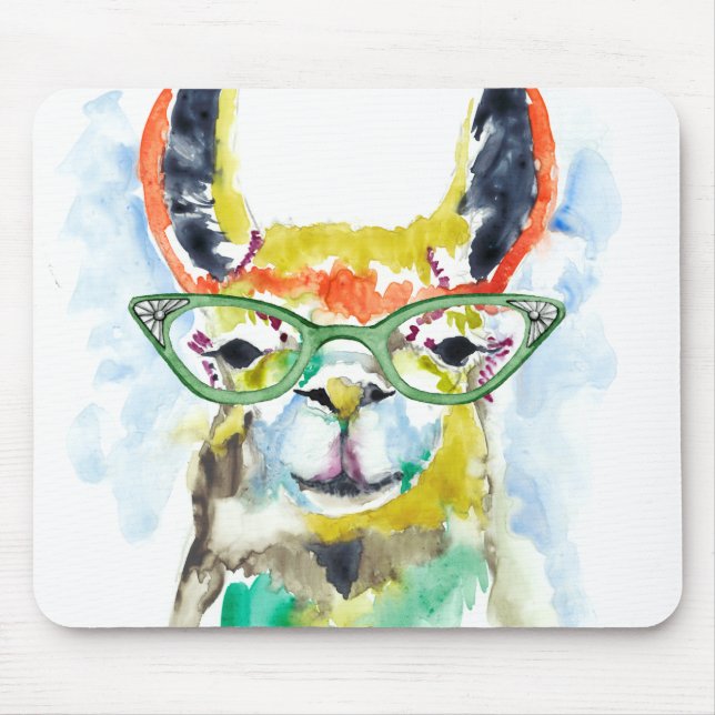 Smarty-Pants Llama Mouse Pad (Front)