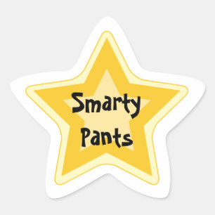Smarty Pants - Sarcastic Gold Star Awards Star Sticker